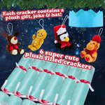 KreativeKraft Christmas Crackers Pack of 6 Festive Crackers with Soft Toys - Get Trend