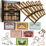 KreativeKraft Christmas Crackers, Pack of 6 Crackers with Puzzles, Festive Fun - Get Trend