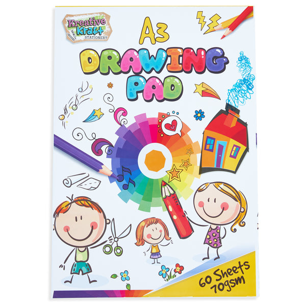 Drawing Pad for Kids, A3 70gsm Sketchbook - Pack of 1