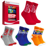 Coca-Cola Novelty Socks for Adults and Teenagers - Soft, Comfy Calf Length Socks Multipack, Funny Socks - Christmas Gifts - Get Trend