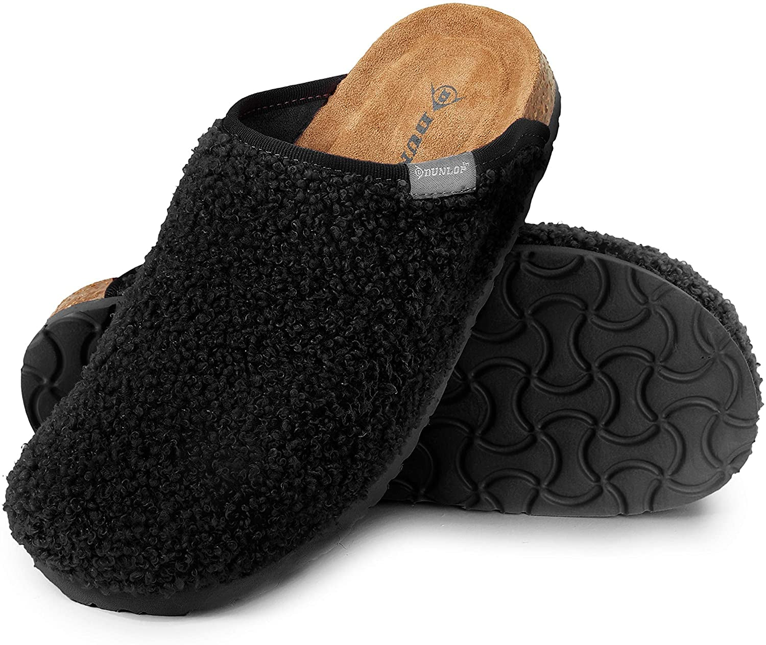 DUNLOP Slippers Warm Fuzzy Slip On Clog Slippers Comfy Mule House Shoes - Womens - Get Trend