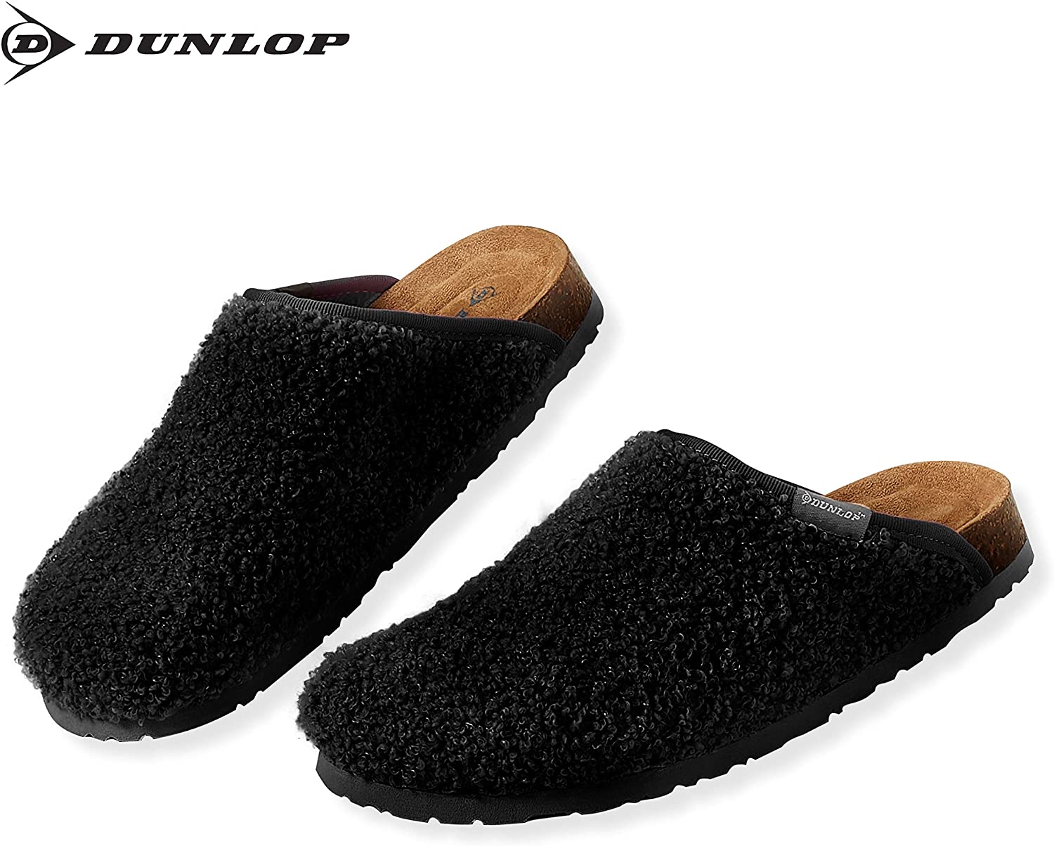 DUNLOP Slippers Warm Fuzzy Slip On Clog Slippers Comfy Mule House Shoes - Womens - Get Trend