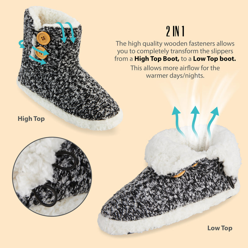 Dunlop Slippers for Women, Faux Sheepskin Fur Bootie Slippers Women - Get Trend