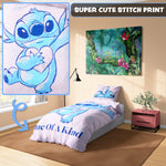 Disney Stitch Duvet Cover and Pillowcase Set Kids Teens Bedding Bedroom Accessories - Single (Pink Stitch Single) - Get Trend