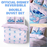 Disney Stitch Duvet Cover and Pillowcase Set Kids Teens Bedding Bedroom Accessories - Double (Pink Stitch Double) - Get Trend