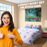 Disney Stitch Duvet Cover and Pillowcase Set Kids Teens Bedding Bedroom Accessories - Double (Pink Stitch Double) - Get Trend