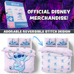 Disney Stitch Duvet Cover and Pillowcase Set Kids Teens Bedding Bedroom Accessories - Double (Pink Stitch Double) - Get Trend