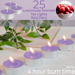 DECO EXPRESS Tealight Candles Multipack of 200, 100, 50, 25 or 24, Burning Time 4, 8 or 10 Hours - Tea Lights Candles - Get Trend
