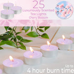 DECO EXPRESS Tealight Candles Multipack of 200, 100, 50, 25 or 24, Burning Time 4, 8 or 10 Hours - Tea Lights Candles - Get Trend