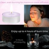 DECO EXPRESS Tealight Candles Multipack of 200, 100, 50, 25 or 24, Burning Time 4, 8 or 10 Hours - Tea Lights Candles - Get Trend