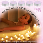 DECO EXPRESS Tealight Candles Multipack of 200, 100, 50, 25 or 24, Burning Time 4, 8 or 10 Hours - Tea Lights Candles - Get Trend