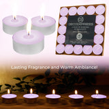 DECO EXPRESS Tealight Candles Multipack of 200, 100, 50, 25 or 24, Burning Time 4, 8 or 10 Hours - Tea Lights Candles - Get Trend