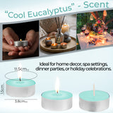 DECO EXPRESS Tealight Candles Multipack of 200, 100, 50, 25 or 24, Burning Time 4, 8 or 10 Hours - Tea Lights Candles - Get Trend