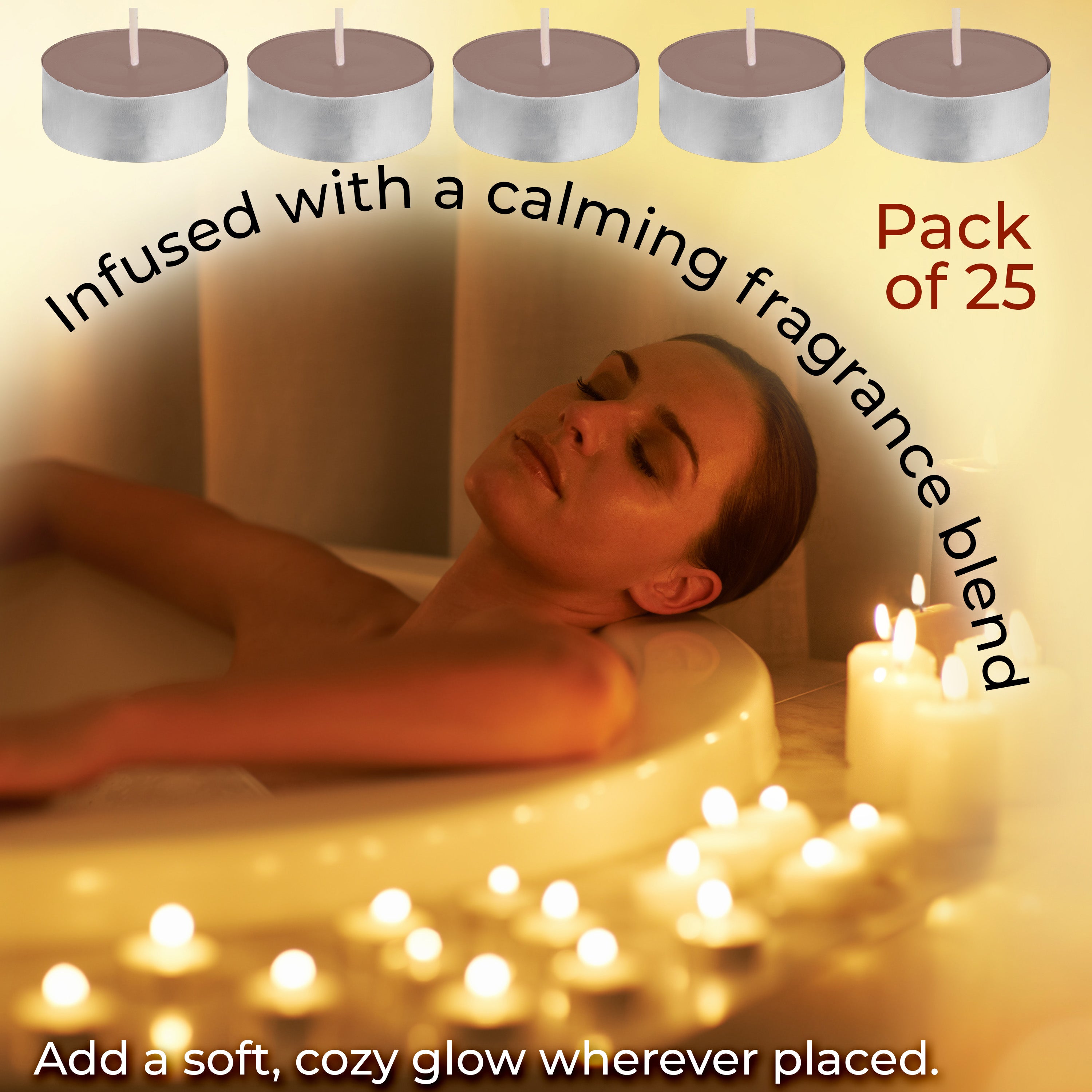 DECO EXPRESS Tealight Candles Multipack of 200, 100, 50, 25 or 24, Burning Time 4, 8 or 10 Hours - Tea Lights Candles - Get Trend