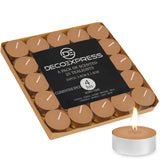 DECO EXPRESS Tealight Candles Multipack of 200, 100, 50, 25 or 24, Burning Time 4, 8 or 10 Hours - Tea Lights Candles - Get Trend