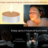 DECO EXPRESS Tealight Candles Multipack of 200, 100, 50, 25 or 24, Burning Time 4, 8 or 10 Hours - Tea Lights Candles - Get Trend