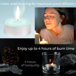 DECO EXPRESS Tealight Candles Multipack of 200, 100, 50, 25 or 24, Burning Time 4, 8 or 10 Hours - Tea Lights Candles - Get Trend