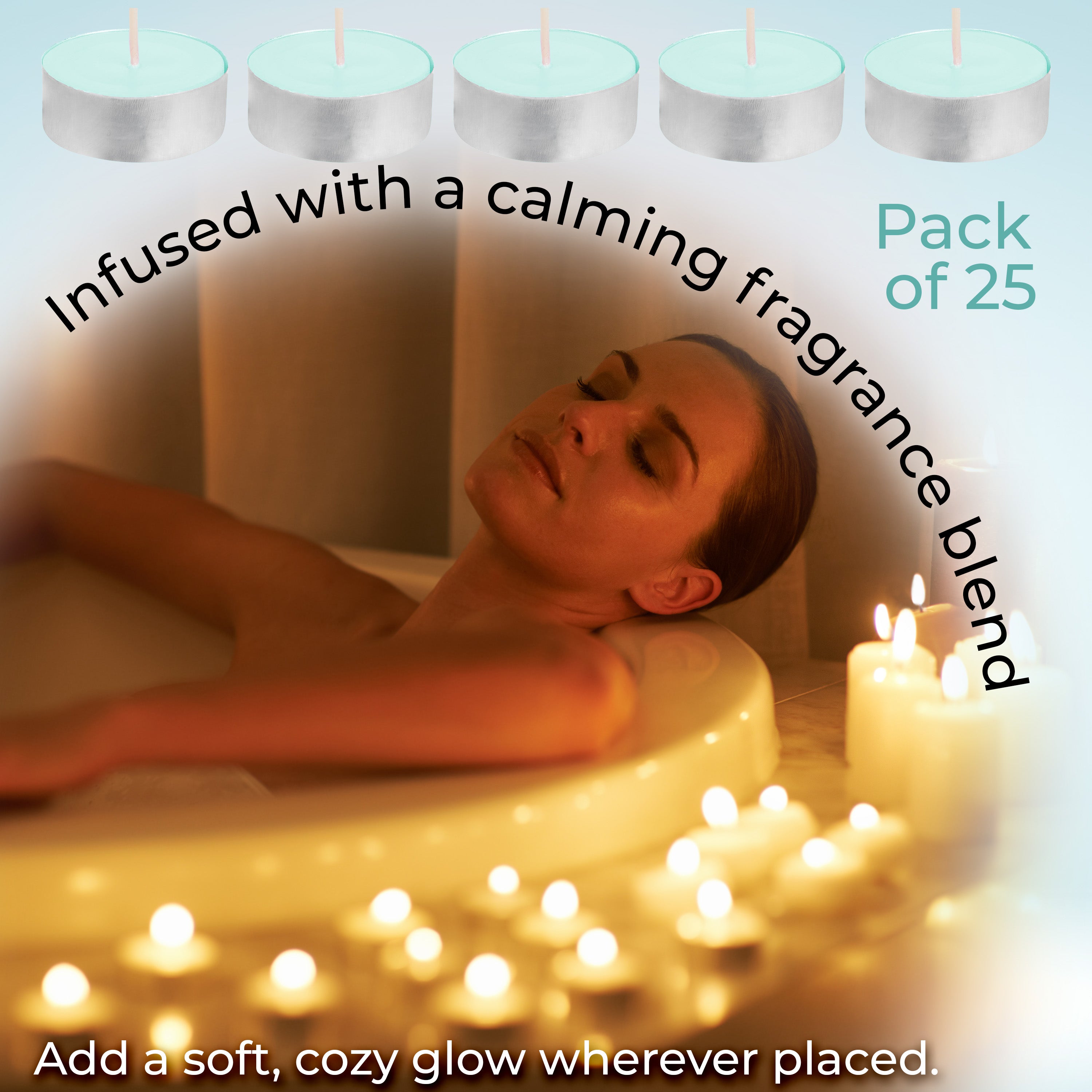 DECO EXPRESS Tealight Candles Multipack of 200, 100, 50, 25 or 24, Burning Time 4, 8 or 10 Hours - Tea Lights Candles - Get Trend