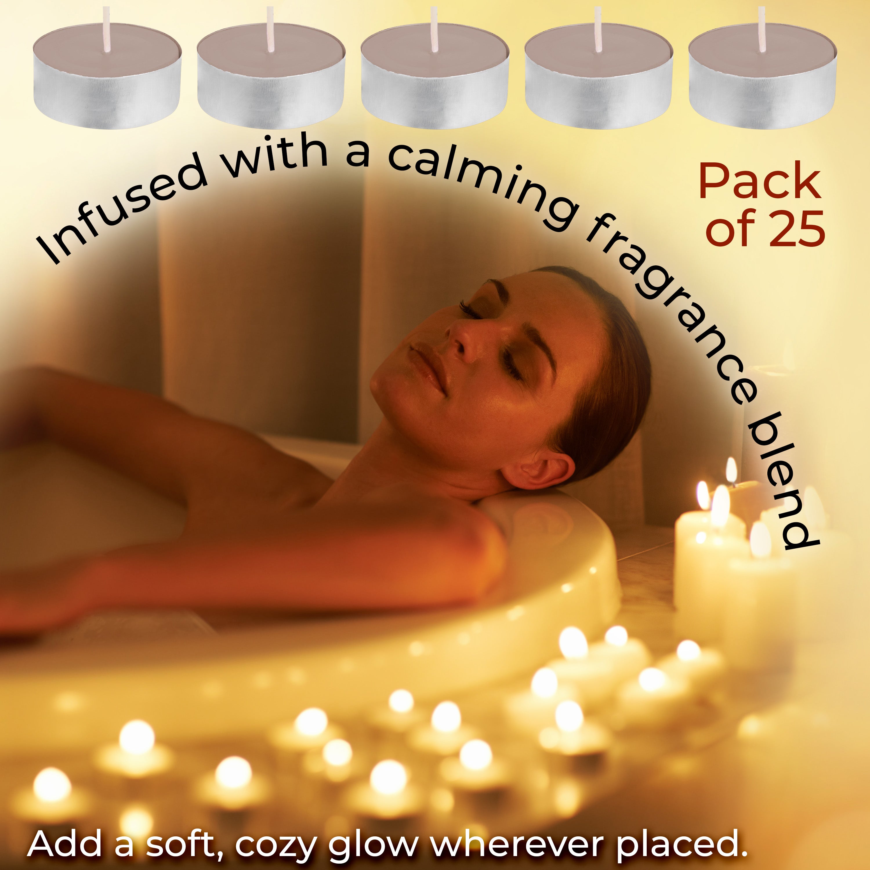 DECO EXPRESS Tealight Candles Multipack of 200, 100, 50, 25 or 24, Burning Time 4, 8 or 10 Hours - Tea Lights Candles - Get Trend