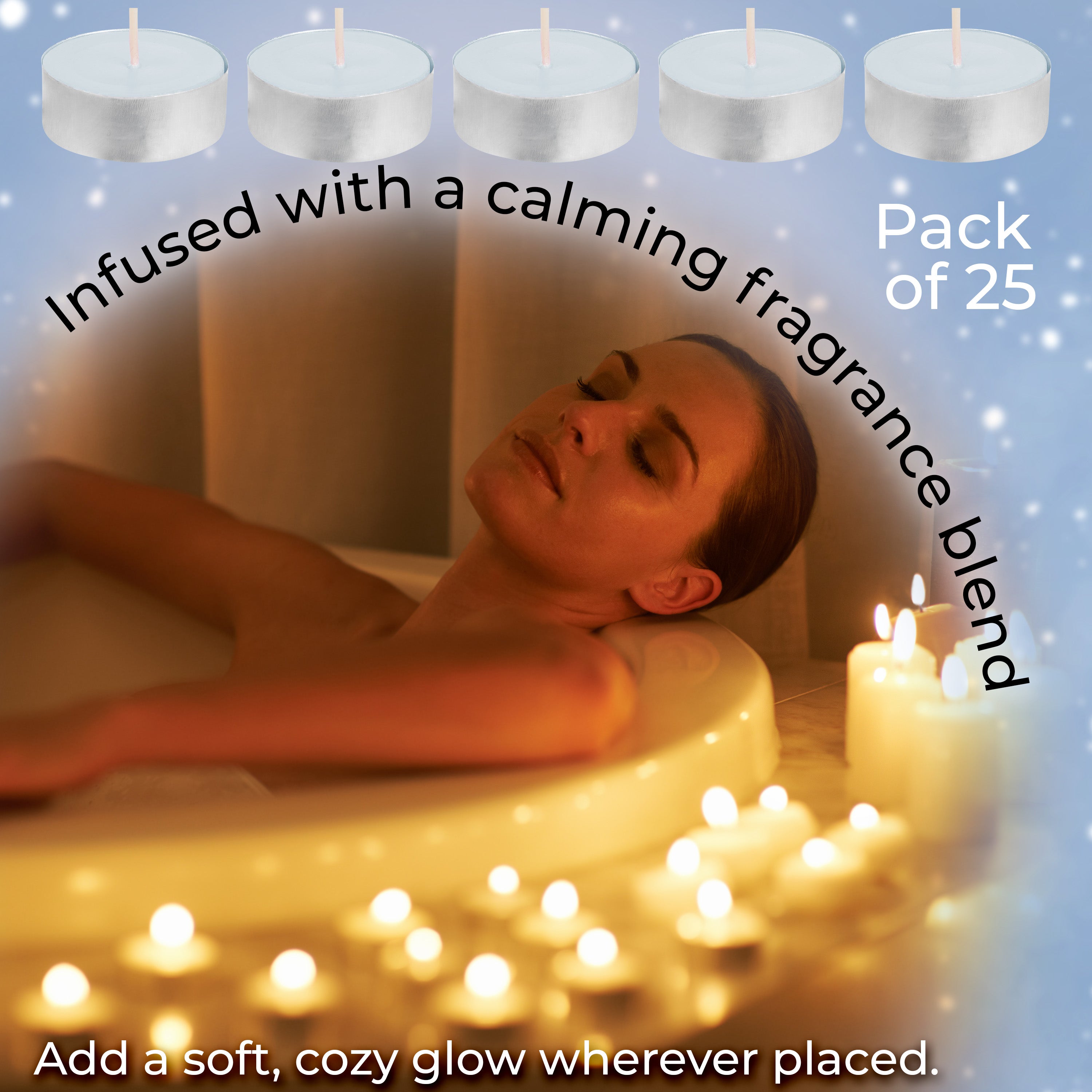 DECO EXPRESS Tealight Candles Multipack of 200, 100, 50, 25 or 24, Burning Time 4, 8 or 10 Hours - Tea Lights Candles - Get Trend