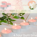 DECO EXPRESS Tealight Candles Multipack of 200, 100, 50, 25 or 24, Burning Time 4, 8 or 10 Hours - Tea Lights Candles - Get Trend