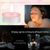 DECO EXPRESS Tealight Candles Multipack of 200, 100, 50, 25 or 24, Burning Time 4, 8 or 10 Hours - Tea Lights Candles - Get Trend