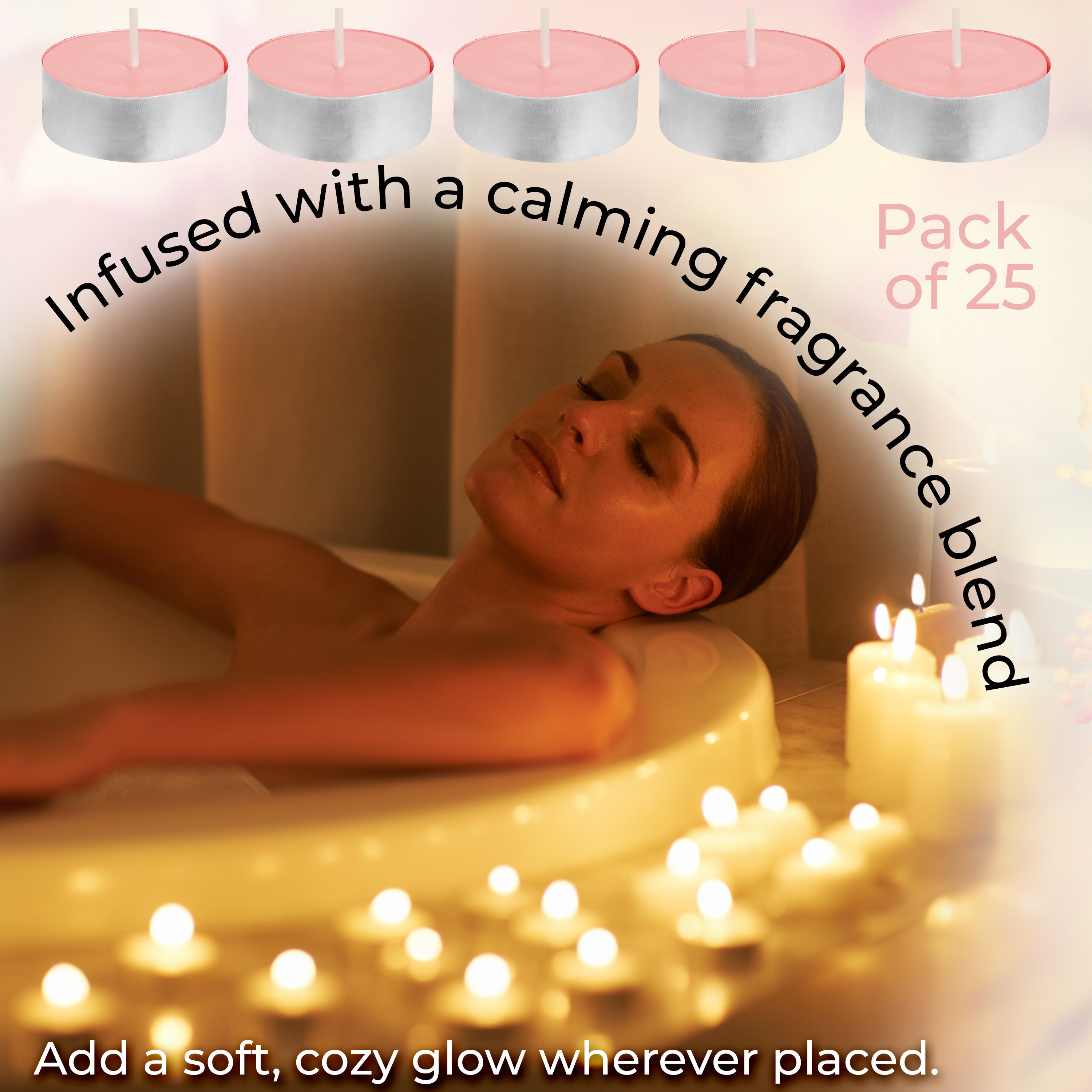 DECO EXPRESS Tealight Candles Multipack of 200, 100, 50, 25 or 24, Burning Time 4, 8 or 10 Hours - Tea Lights Candles - Get Trend