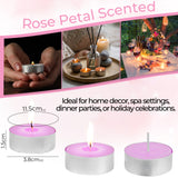 DECO EXPRESS Tealight Candles Multipack of 200, 100, 50, 25 or 24, Burning Time 4, 8 or 10 Hours - Tea Lights Candles - Get Trend