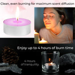 DECO EXPRESS Tealight Candles Multipack of 200, 100, 50, 25 or 24, Burning Time 4, 8 or 10 Hours - Tea Lights Candles - Get Trend