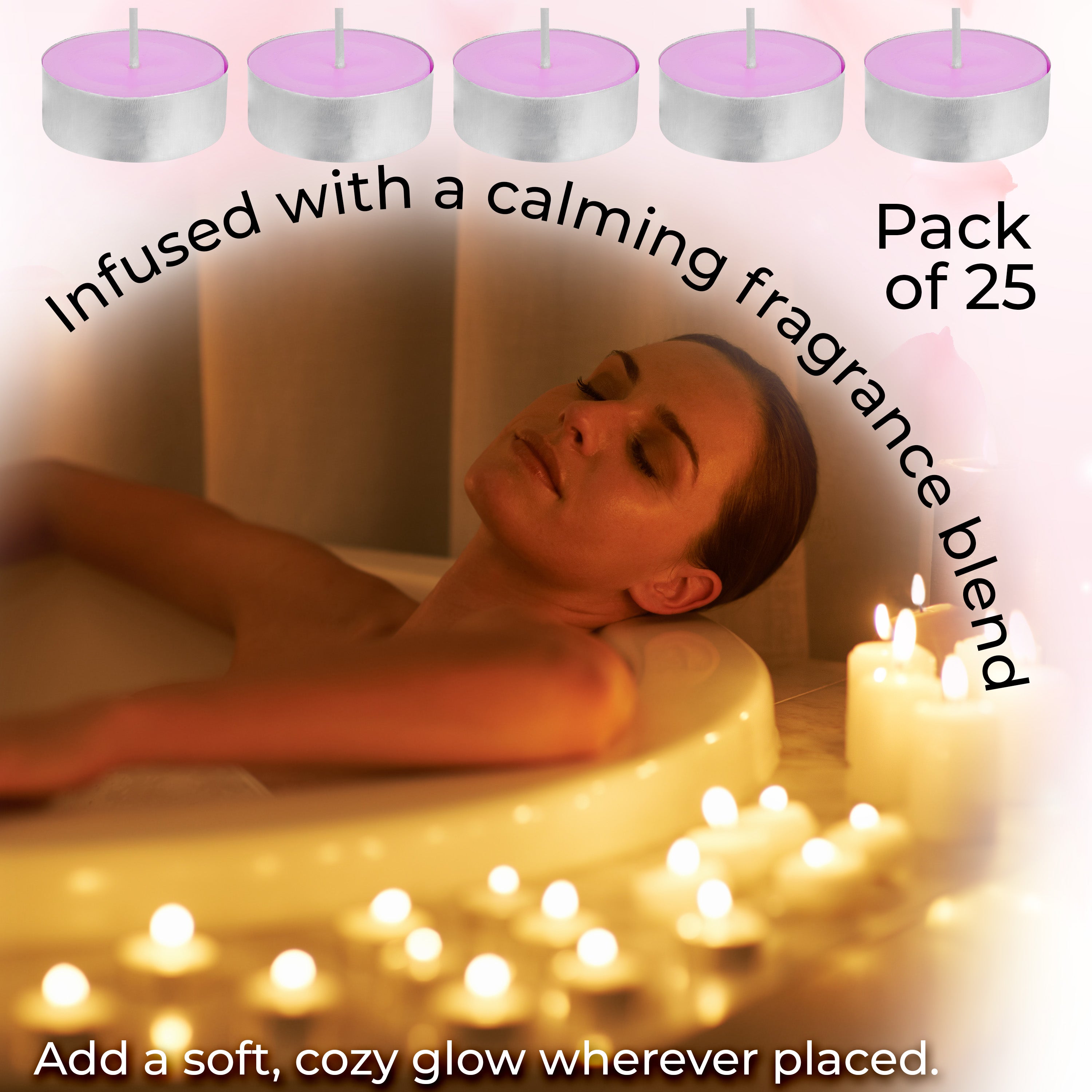 DECO EXPRESS Tealight Candles Multipack of 200, 100, 50, 25 or 24, Burning Time 4, 8 or 10 Hours - Tea Lights Candles - Get Trend