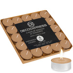 DECO EXPRESS Tealight Candles Multipack of 200, 100, 50, 25 or 24, Burning Time 4, 8 or 10 Hours - Tea Lights Candles - Get Trend
