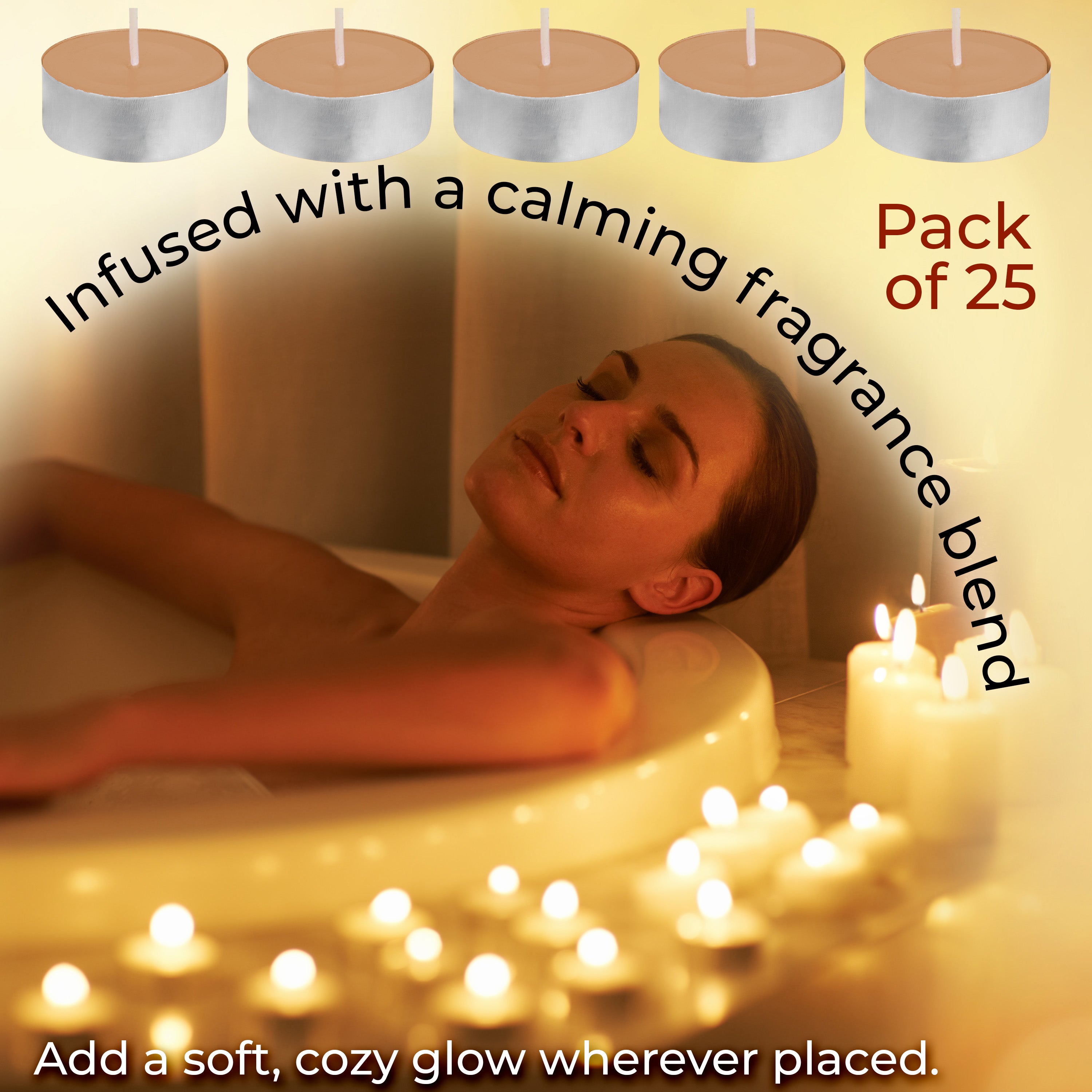DECO EXPRESS Tealight Candles Multipack of 200, 100, 50, 25 or 24, Burning Time 4, 8 or 10 Hours - Tea Lights Candles - Get Trend