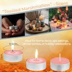 DECO EXPRESS Tealight Candles Multipack of 200, 100, 50, 25 or 24, Burning Time 4, 8 or 10 Hours - Tea Lights Candles - Get Trend