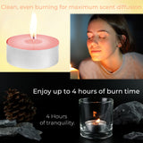 DECO EXPRESS Tealight Candles Multipack of 200, 100, 50, 25 or 24, Burning Time 4, 8 or 10 Hours - Tea Lights Candles - Get Trend