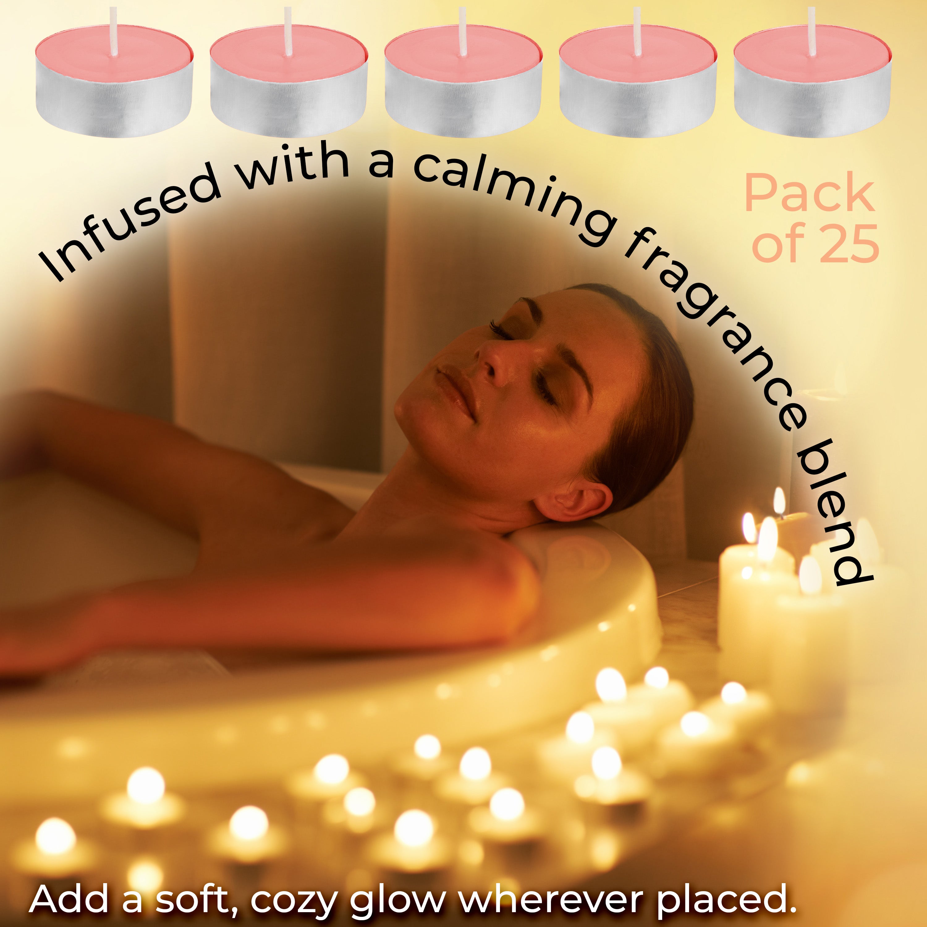DECO EXPRESS Tealight Candles Multipack of 200, 100, 50, 25 or 24, Burning Time 4, 8 or 10 Hours - Tea Lights Candles - Get Trend