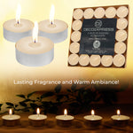 DECO EXPRESS Tealight Candles Multipack of 200, 100, 50, 25 or 24, Burning Time 4, 8 or 10 Hours - Tea Lights Candles - Get Trend