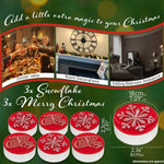 DECO EXPRESS Christmas Tealight Candle Set, Multipack of 6, with 6 Hours Burning Time Festive Xmas Decor Unscented (Red 6 Pack) - Get Trend