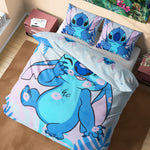 Disney Stitch Duvet Cover and Pillowcase Set Kids Teens Bedding Bedroom Accessories -Double (Blue Stitch Double) - Get Trend