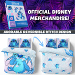 Disney Stitch Duvet Cover and Pillowcase Set Kids Teens Bedding Bedroom Accessories -Double (Blue Stitch Double) - Get Trend