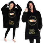 Lord of the Rings Blanket Hoodie Men Oversized Hoodie Blanket Women Black - Get Trend