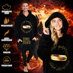 Lord of the Rings Blanket Hoodie Men Oversized Hoodie Blanket Women Black - Get Trend