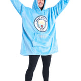 Manchester City FC Mens Hoodies - Fleece Oversized Hoodie Blanket for Men - Get Trend