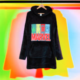 Marvel Hoodie Blanket for Kids - Avengers Gifts for Boys Black - Get Trend