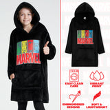 Marvel Hoodie Blanket for Kids - Avengers Gifts for Boys Black - Get Trend