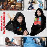 Marvel Hoodie Blanket for Kids - Avengers Gifts for Boys Black - Get Trend