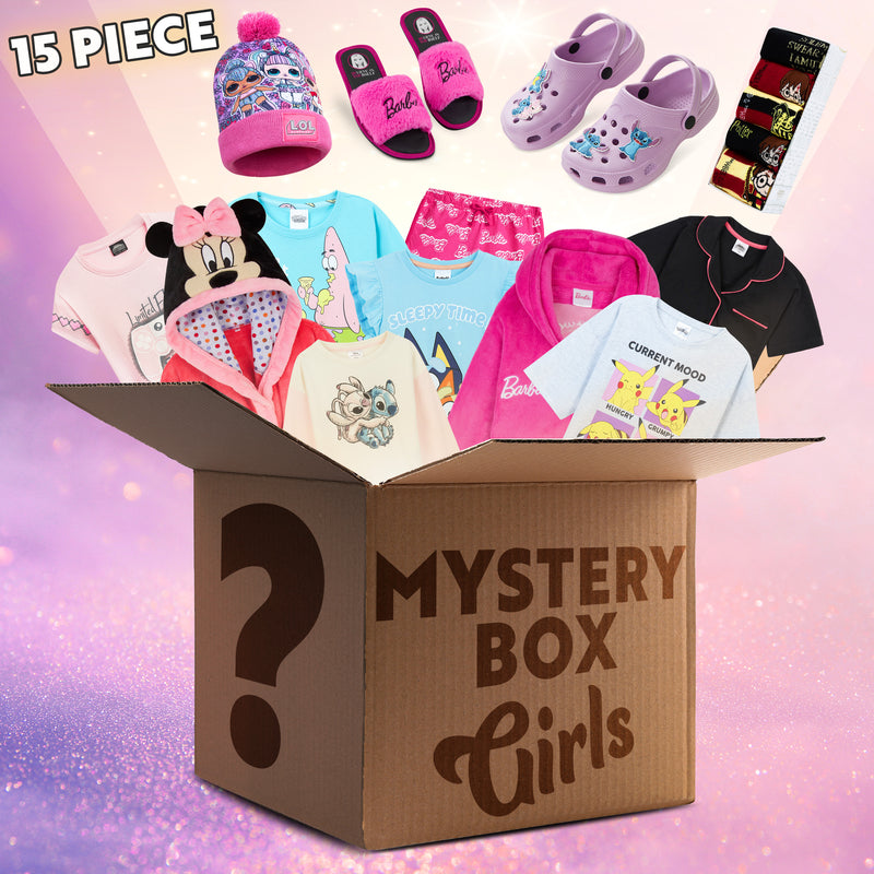 Mystery Clothing Box or Bag for Girls -15 ITEMS-  Assorted Branded Items Worth £40+ - Get Trend