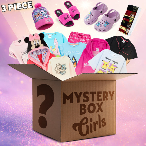 Mystery Clothing Box or Bag for Girls -3 ITEMS-  Assorted Branded Items Worth £40+ - Get Trend