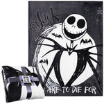 Disney The Nightmare Before Christmas Soft Fleece Bed Blanket 150 x 130cm (Black/White) - Get Trend