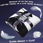 Disney The Nightmare Before Christmas Soft Fleece Bed Blanket 150 x 130cm (Black/White) - Get Trend