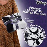 Disney The Nightmare Before Christmas Soft Fleece Bed Blanket 150 x 130cm (Black/White) - Get Trend